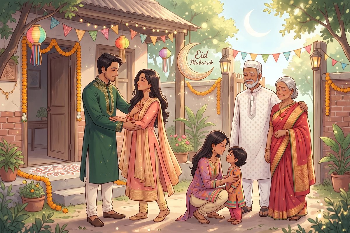 ঈদ মোবারক শুভেচ্ছা — ৩৫০+ ঈদ মোবারক স্ট্যাটাস, ক্যাপশন ও মেসেজ (২০২৬)