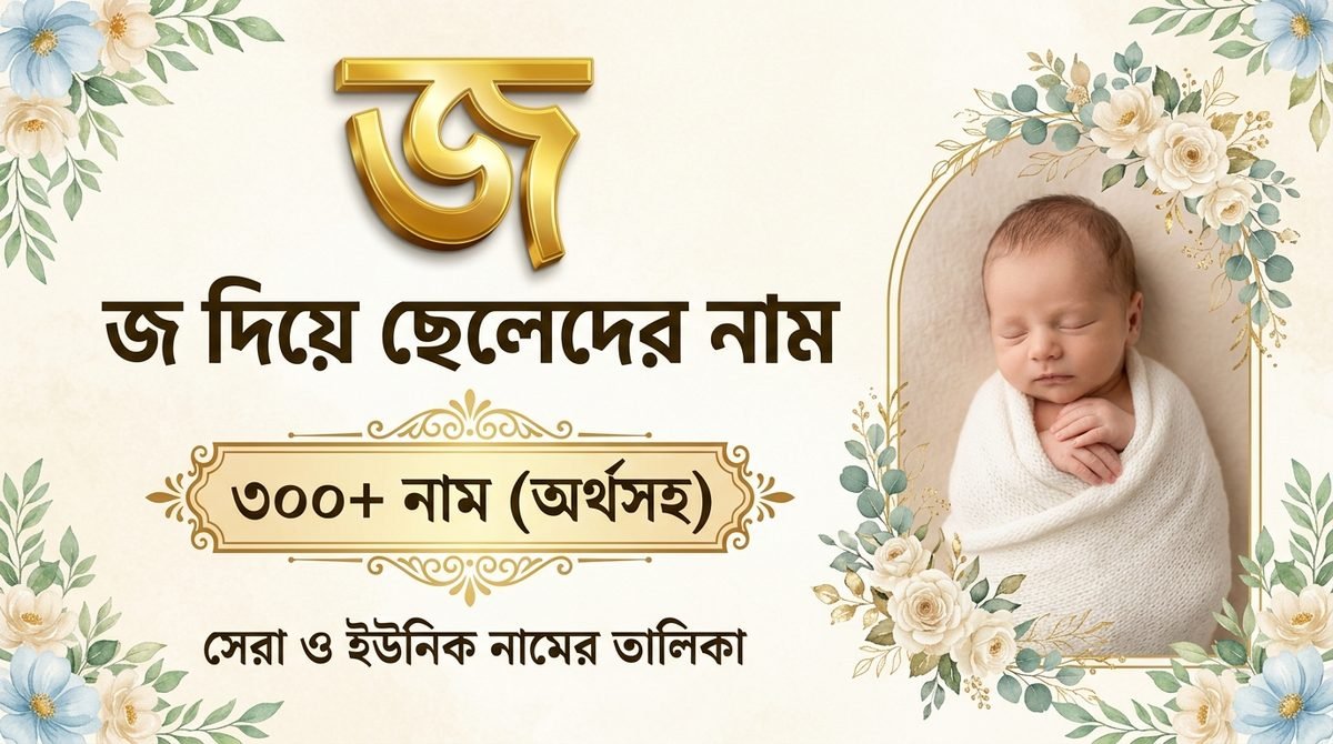 জ দিয়ে ছেলেদের নাম অর্থসহ ২০২৬ | ৩০০+ সুন্দর ও ইউনিক নাম