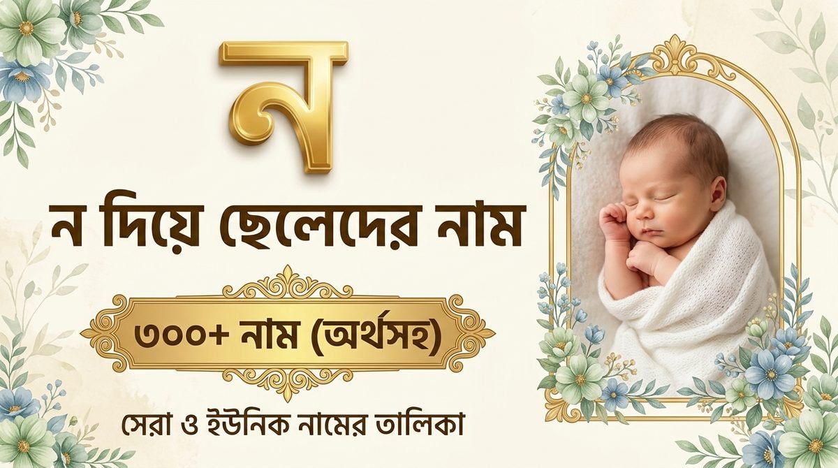 ন দিয়ে ছেলেদের নাম অর্থসহ ২০২৬ | ৩০০+ সুন্দর ও ইউনিক নাম