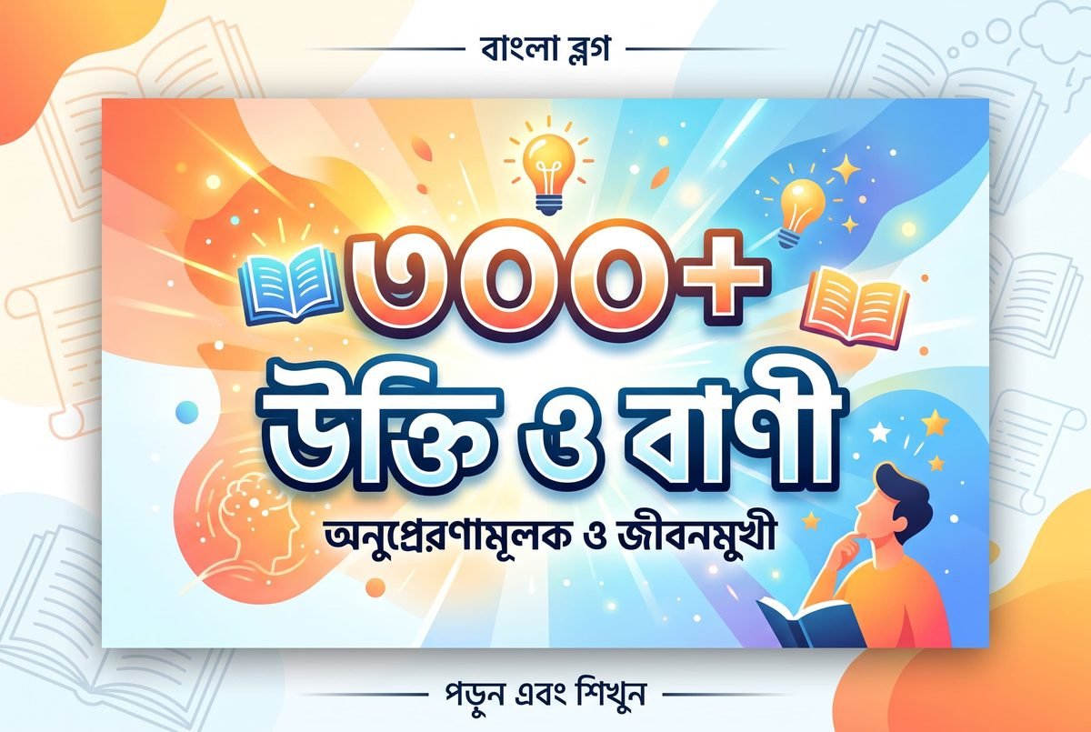 বাংলা উক্তি ও বাণী — ৩০০+ জীবন, সাফল্য ও ভালোবাসার সেরা উক্তি (২০২৬)