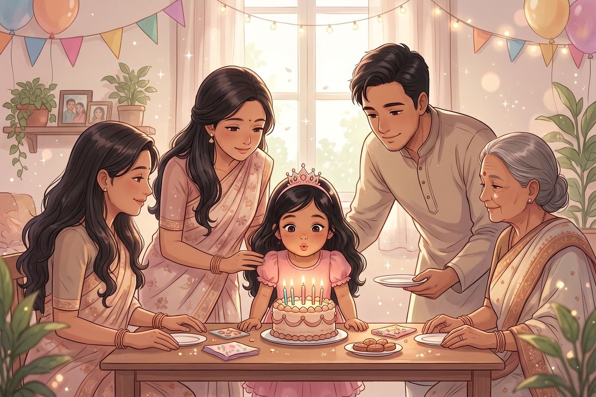 ভাতিজির জন্মদিনের কেক