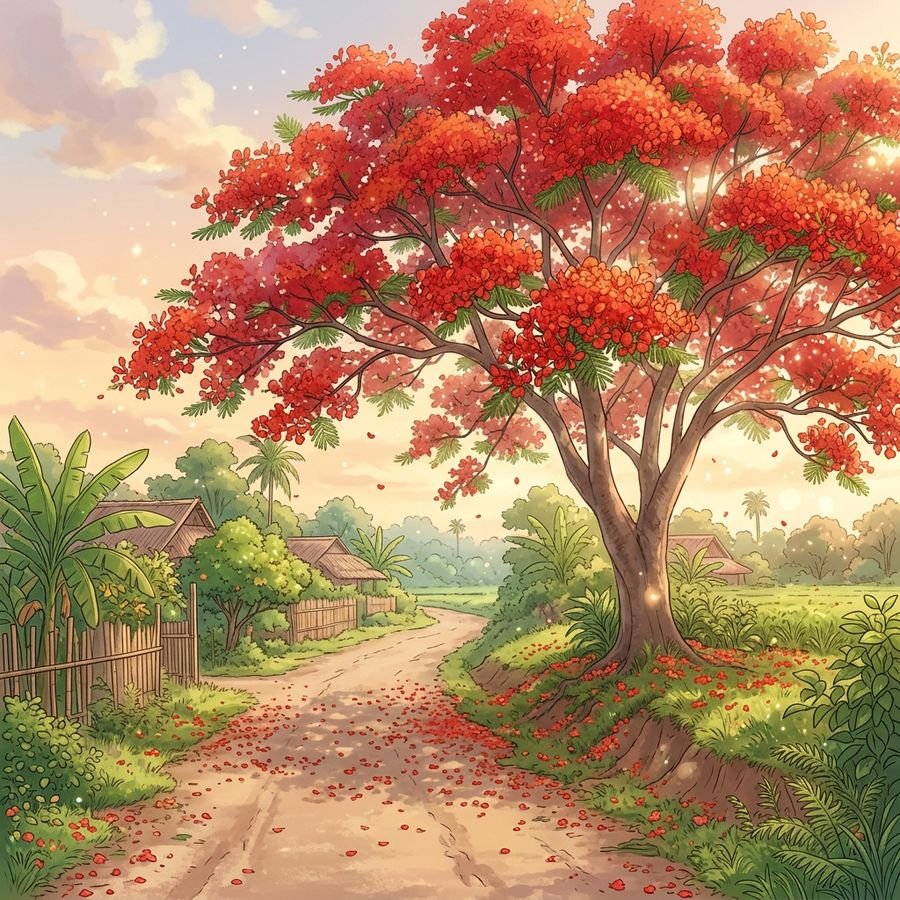 কৃষ্ণচূড়া ফুল