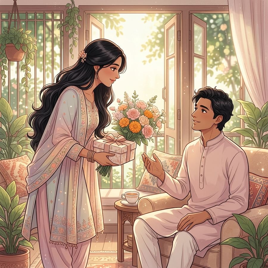 স্বামীকে বার্ষিকীর চমক